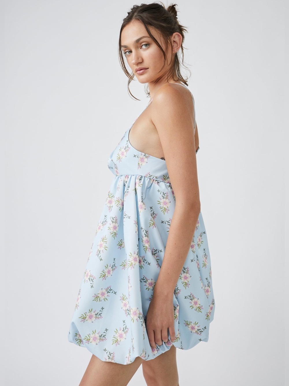 FREE PEOPLE In A Bubble Floral Mini Dress